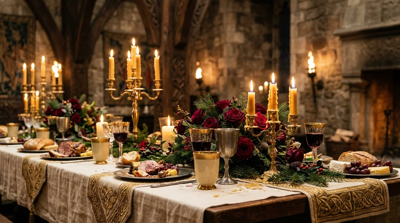 Le festin, dressé d'or