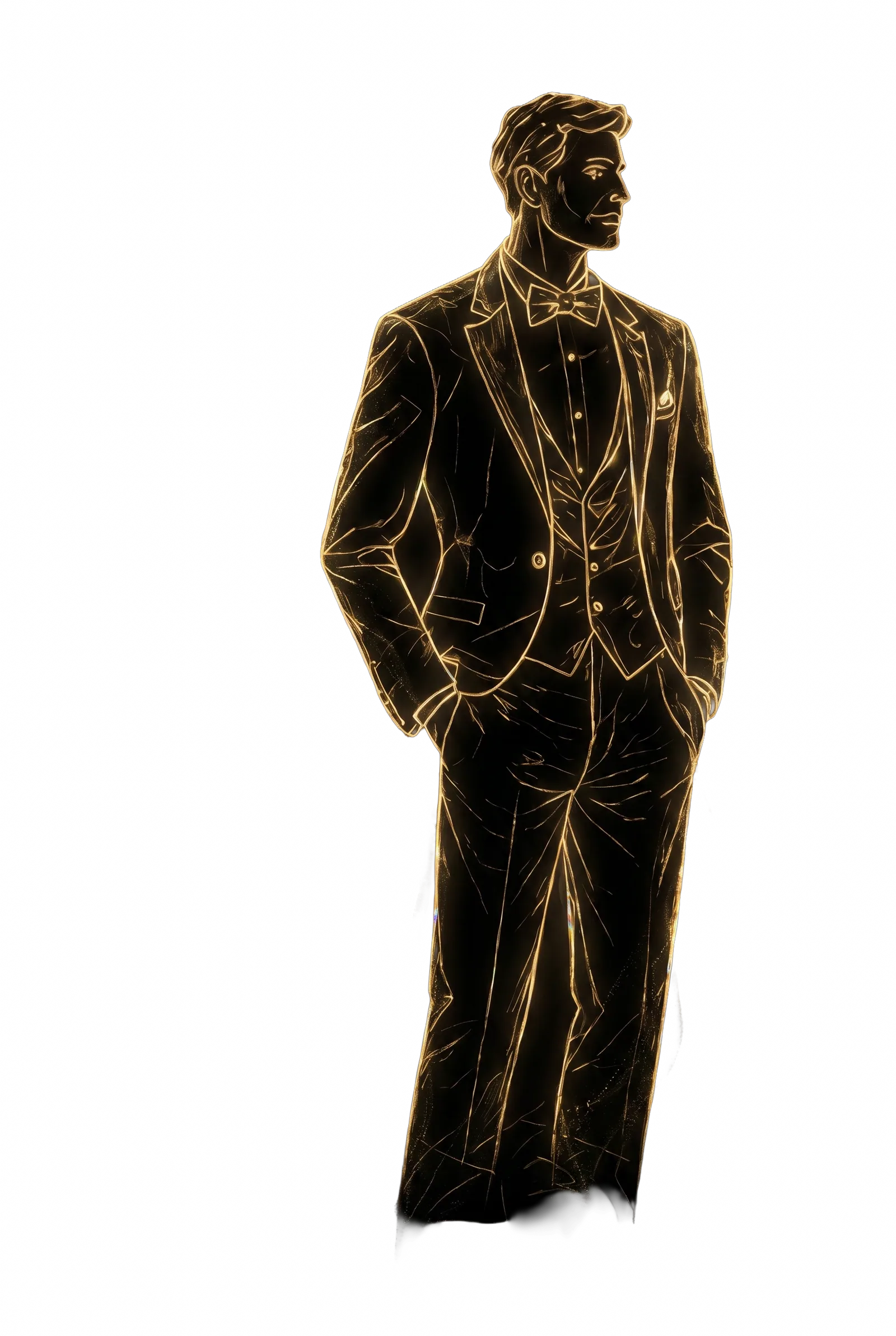 Illustration d’un gentilhomme en tenue de soirée
